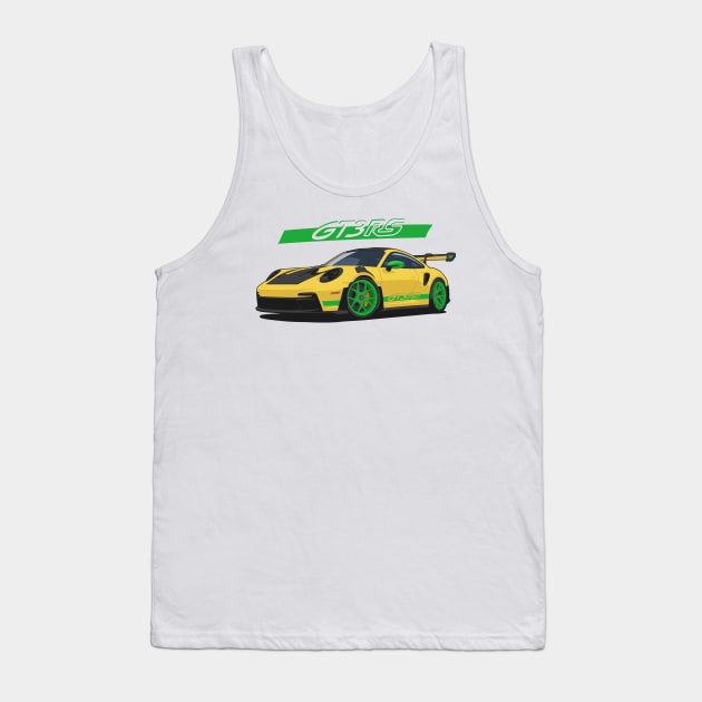 Car 911 gt3 rs yellow green Tank Top by creative.z